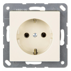 Розетка з заземленням 16А. Jung Eco Profi слонова кістка