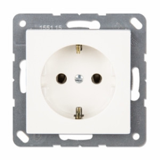 Розетка з заземленням 16А. біла Jung Eco Profi, EP1420WW