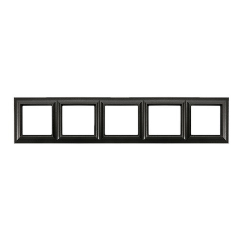 Рамка 5 поста ECO PROFI STANDART Чорний мат EPS485SWM Рамка 5 поста ECO PROFI STANDART Чорний мат EPS485SWM