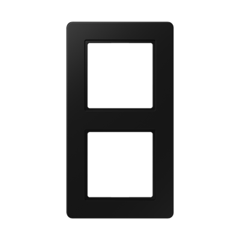 Рамка 2 поста, Jung A Flow, колір чорний матовий