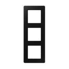 Рамка 3 поста, Jung A Flow, колір чорний матовий