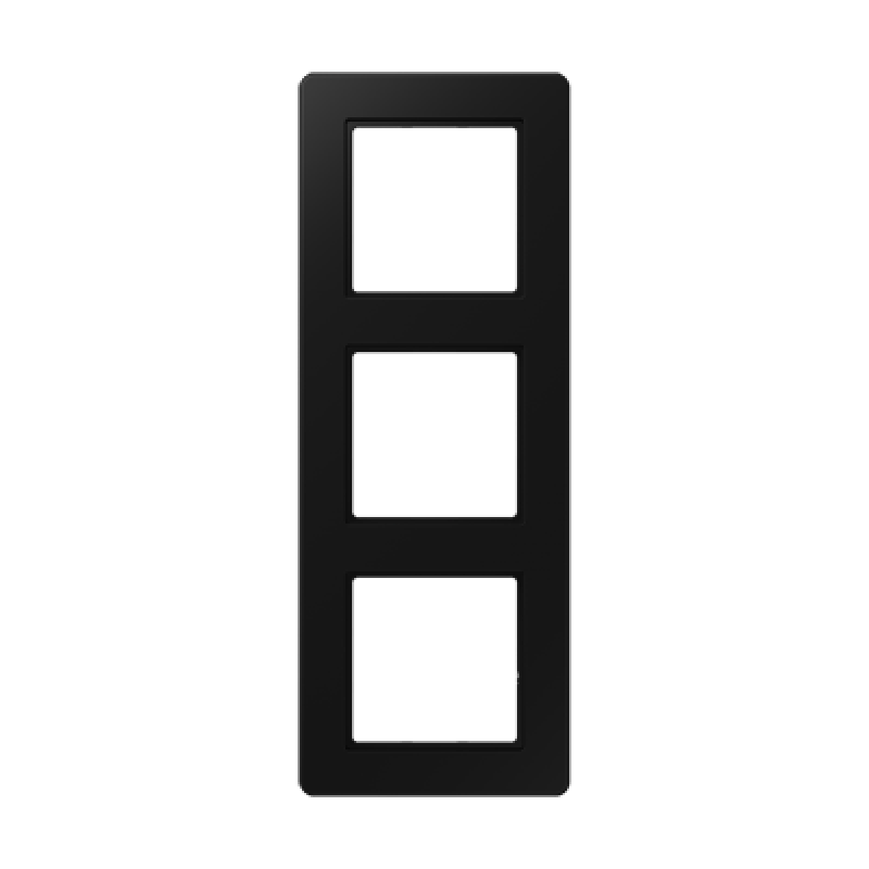 Рамка 3 поста, Jung A Flow, колір чорний матовий