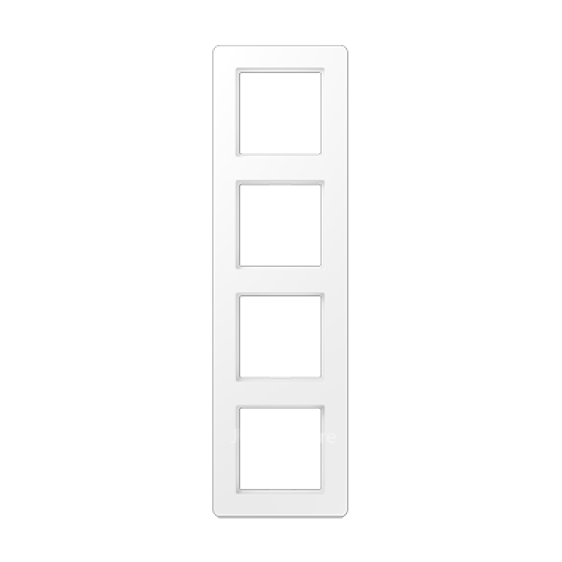 Рамка 4 пости, Jung A Flow, колір Білий матовий Рамка 4 пости, Jung A Flow, колір Білий матовий