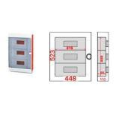 Бокс пластиковий ElectroHouse модульний для внутрішньої установки на 36 модулів IP20