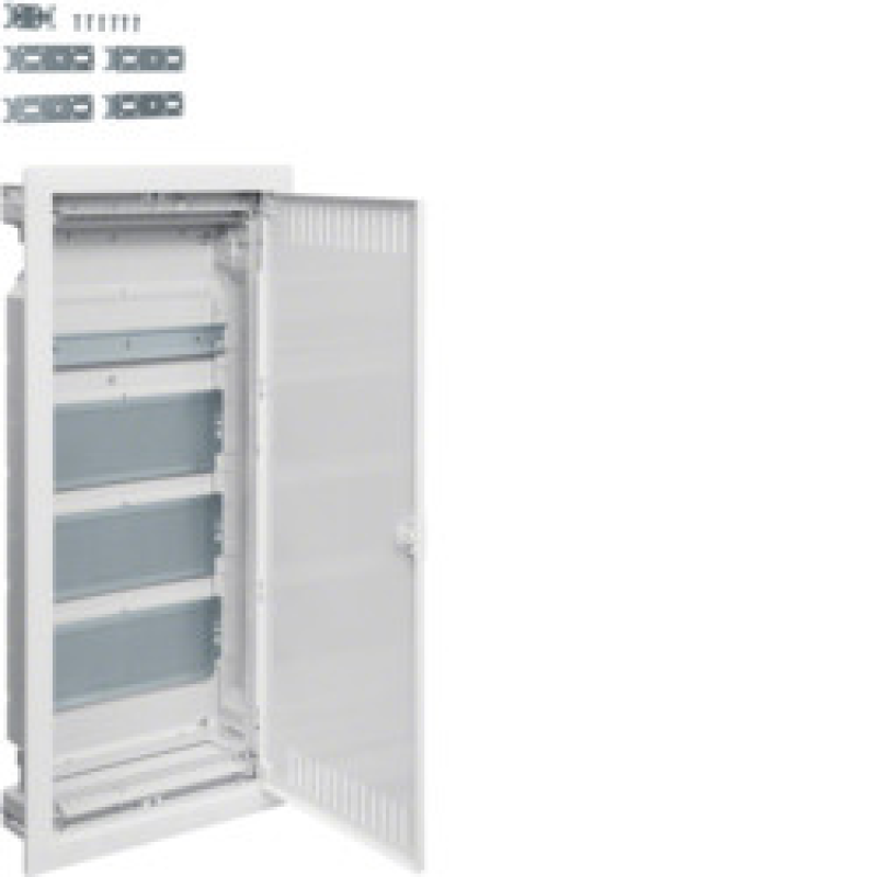 Щит 4-рядний для мультимедіа і зв“язку, в/у з металевими дверима VU48NWB, VOLTA, Hager Щит 4-рядний для мультимедіа і зв“язку, в/у з металевими дверима VU48NWB, VOLTA, Hager