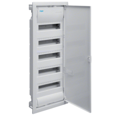 Щит вбудований 60 + 10 модулів, 5 ряд, сталеві двері, без Клем IP30,Hager VOLTA