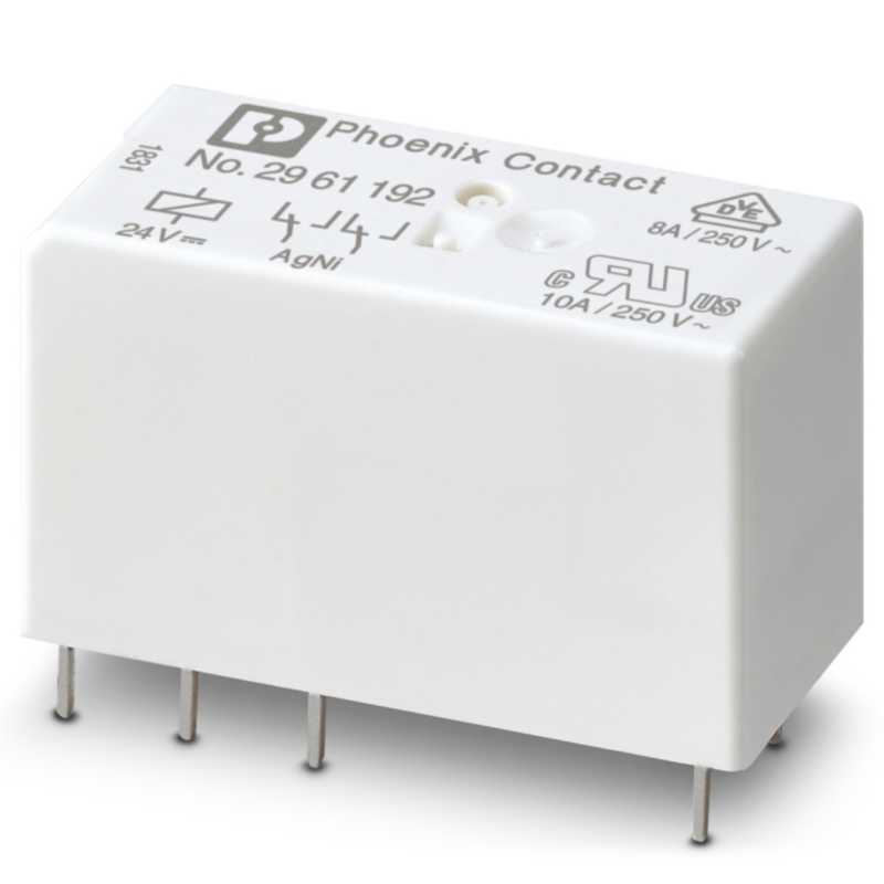 Проміжне мініатюрне реле 2СО, 8А, 24V DC  REL-MR-24DC/21-21