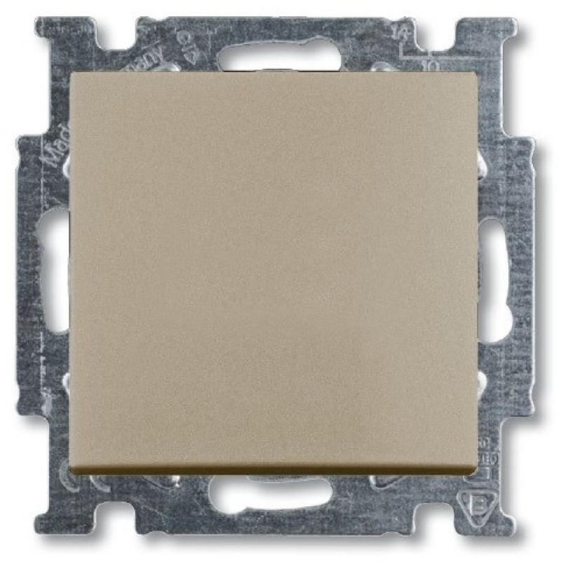 Вимикач одноклавішний прохідний ABB Basic55 шампань 2006/6 UC-93-507 Вимикач одноклавішний прохідний ABB Basic55 шампань 2006/6 UC-93-507