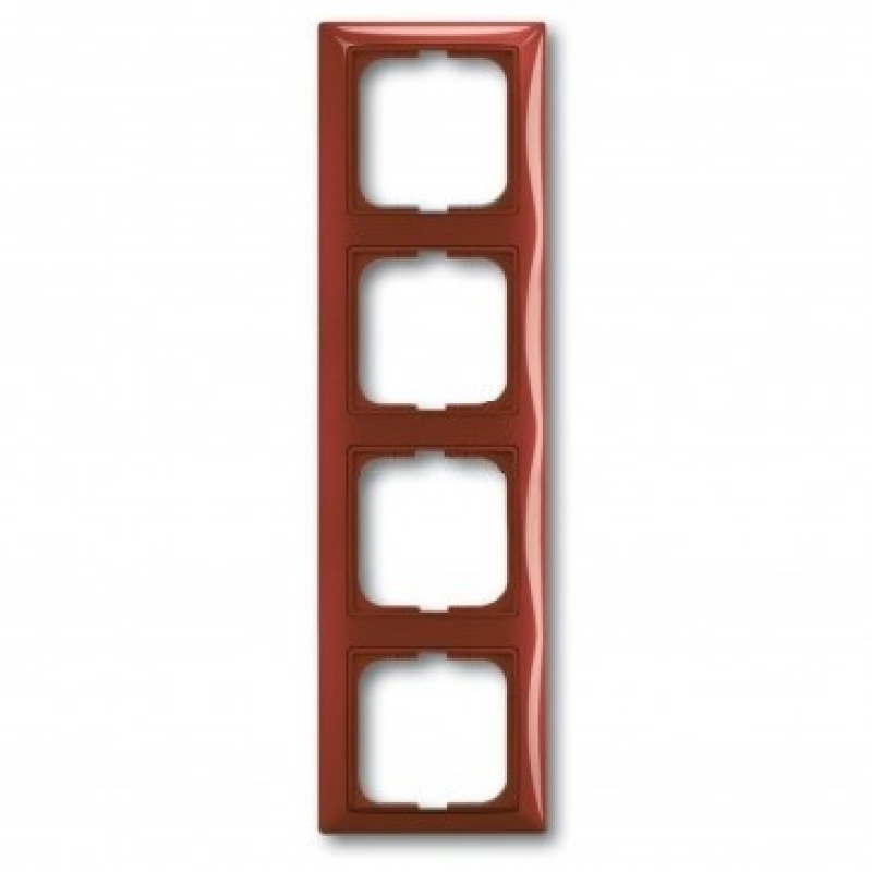 Рамка 4 поста ABB Basic55 фойєр червоний 2514-97-507 Рамка 4 поста ABB Basic55 фойєр червоний 2514-97-507
