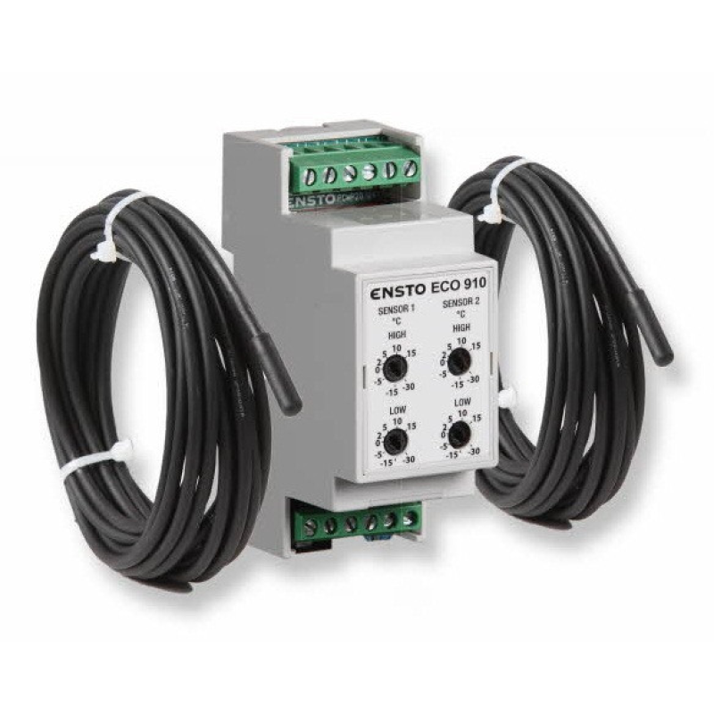 ECO910 Терморегулятор для систем антиобледенення на DIN-рейку ECO910 Терморегулятор для систем антиобледенення на DIN-рейку