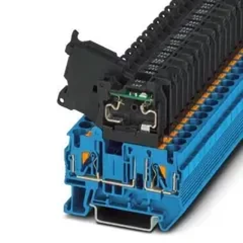 Клеми для встановлення запобіжників PT 4-HESILED 24 (5X20) BU/BK 3211904 Phoenix Contact