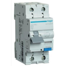 Диференційний автомат Hager 1+N B16/30mA 6кA,тип AD916J