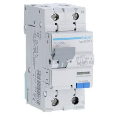 Диференційний автомат Hager 1+N C40/30mA 6кA,тип AD990J