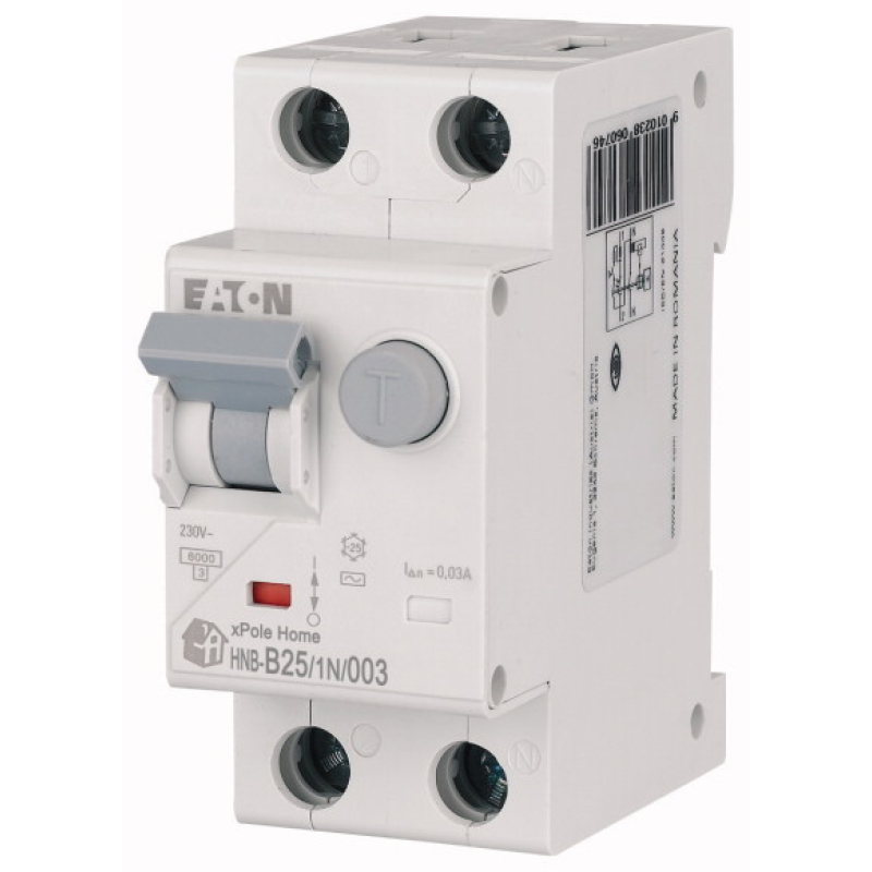 Диференційний автомат 1P+N 25A HNB-B25/1N/003 30mA EATON xPole Home