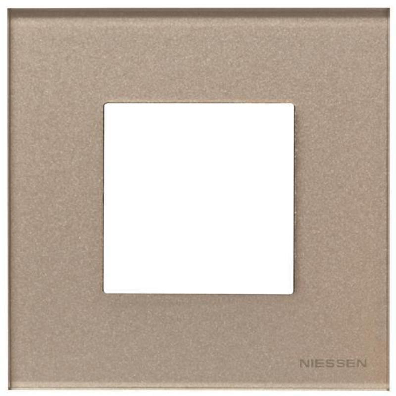 Рамка 1 пост ABB Zenit скло бризки шампанського N2271 CH Рамка 1 пост ABB Zenit скло бризки шампанського N2271 CH