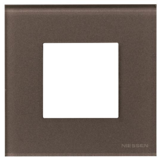 Рамка 1 пост ABB Zenit кавове скло N2271 CC