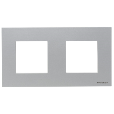 Рамка 2 пости ABB Zenit срібло N2272 PL