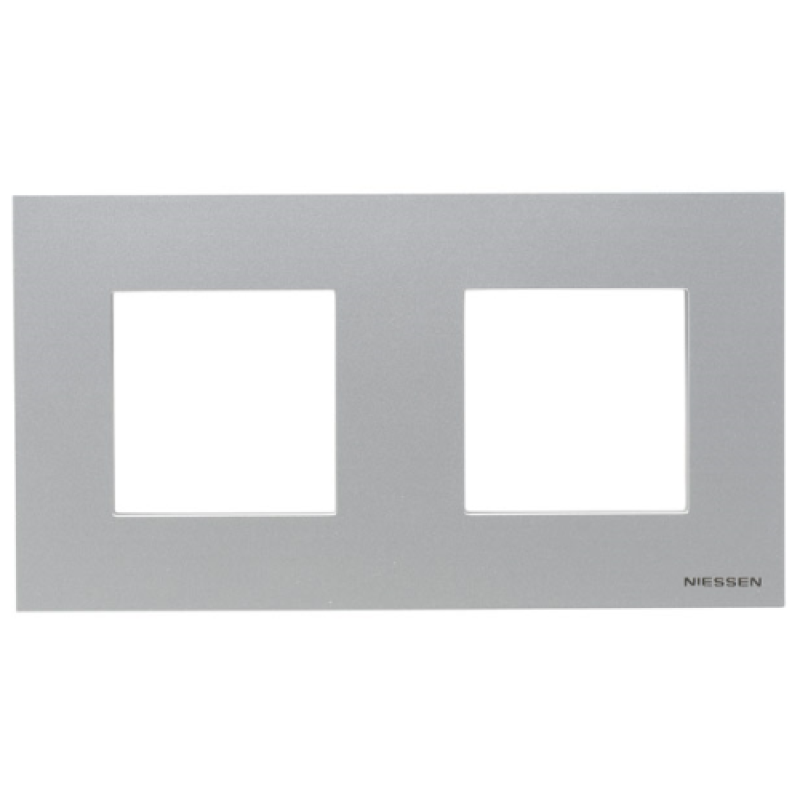 Рамка 2 пости ABB Zenit срібло N2272 PL Рамка 2 пости ABB Zenit срібло N2272 PL