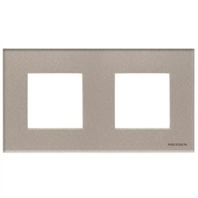 Рамка 2 пости ABB Zenit скло бризки шампанського N2272 CH Рамка 2 пости ABB Zenit скло бризки шампанського N2272 CH