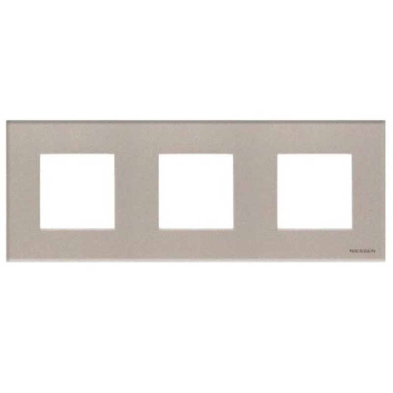 Рамка 3 пости ABB Zenit скло бризки шампанського N2273 CH Рамка 3 пости ABB Zenit скло бризки шампанського N2273 CH