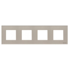 Рамка 4 пости ABB Zenit скло бризки шампанського N2274 CH