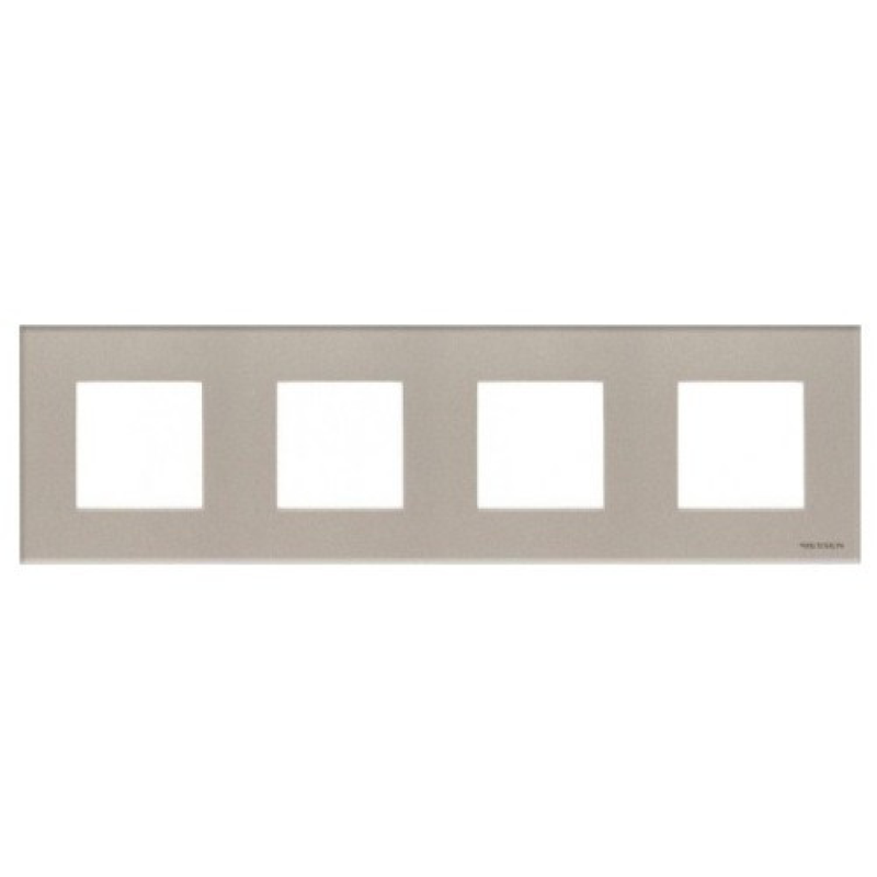 Рамка 4 пости ABB Zenit скло бризки шампанського N2274 CH Рамка 4 пости ABB Zenit скло бризки шампанського N2274 CH