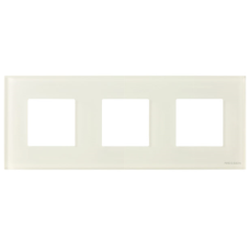 Рамка 3 пости ABB Zenit біле скло N2273 CB