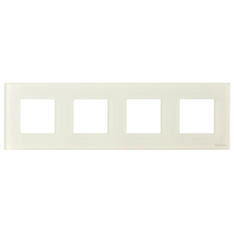 Рамка 4 пости ABB Zenit біле скло N2274 CB Рамка 4 пости ABB Zenit біле скло N2274 CB