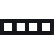 Рамка 4 пости ABB Zenit чорне скло N2274 CN