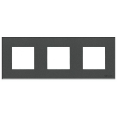Рамка 3 пости ABB Zenit скло графіт N2273 CF