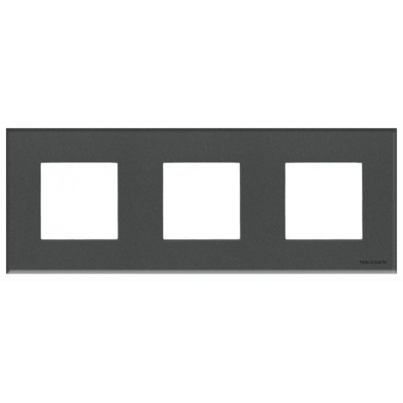 Рамка 3 пости ABB Zenit скло графіт N2273 CF Рамка 3 пости ABB Zenit скло графіт N2273 CF