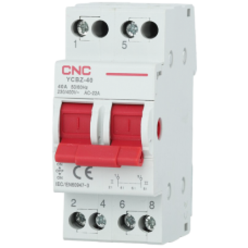 Перемикач навантаження трипозиційний 2P 40A 1-0-2 240/415V~ Перемикач навантаження трипозиційний 2P 40A 1-0-2 240/415V~