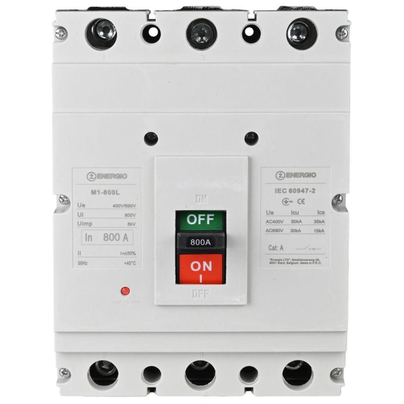 Автоматичний вимикач ENERGIO M1-800L 3P 800A  50кА