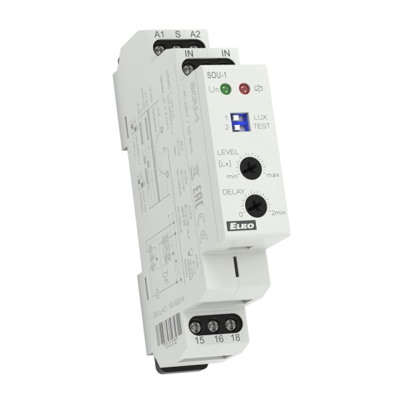Сумеречне реле SOU-1 230V + датчик освітленості, ELKOep