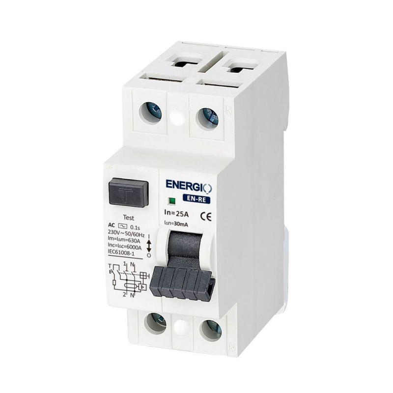ПЗВ ENERGIO EN-RE 2P 25А 30 мА тип AC ПЗВ ENERGIO EN-RE 2P 25А 30 мА тип AC