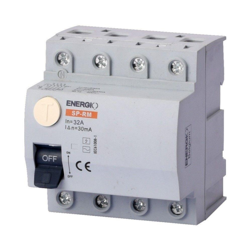 ПЗВ ENERGIO SP-RM 4P 32А 30 мА тип AC Електромеханічний