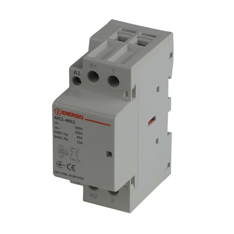Модульний контактор ENERGIO MC1 2P 40A NO+NC Модульний контактор ENERGIO MC1 2P 40A NO+NC