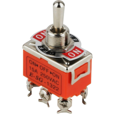 Тумблер ENERGIO 1322 ON-OFF-ON 6 контактів