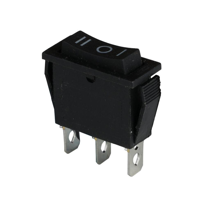 Клавішний перемикач ENERGIO KCD3-103 Bk/Bk ON-OFF-ON 1 клавіша Клавішний перемикач ENERGIO KCD3-103 Bk/Bk ON-OFF-ON 1 клавіша