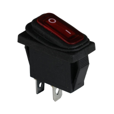 Клавішний перемикач ENERGIO KCD3-101W Rd/Bk ON-OFF 1 клавіша IP65