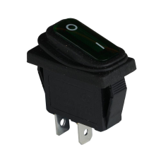 Клавішний перемикач ENERGIO KCD3-101W Gn/Bk ON-OFF 1 клавіша IP65