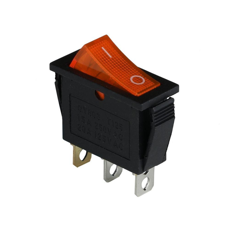 Клавішний перемикач ENERGIO KCD3-101N Yl/Bk ON-OFF 1 клавіша з підсвіткою Клавішний перемикач ENERGIO KCD3-101N Yl/Bk ON-OFF 1 клавіша з підсвіткою