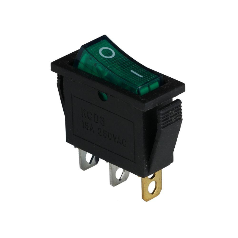 Клавішний перемикач ENERGIO KCD3-101N Gn/Bk ON-OFF 1 клавіша з підсвіткою Клавішний перемикач ENERGIO KCD3-101N Gn/Bk ON-OFF 1 клавіша з підсвіткою