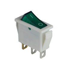 Клавішний перемикач ENERGIO KCD3-101N-13 Gn/Wh ON-OFF 1 клавіша з підсвіткою