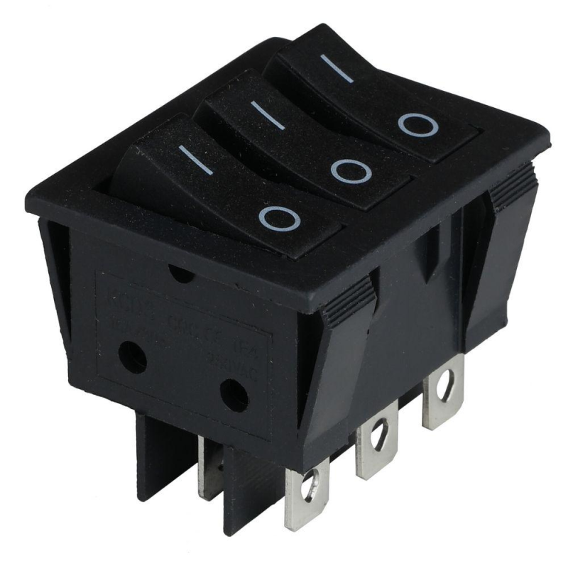 Клавішний перемикач ENERGIO KCD2-3101 Bk/Bk ON-OFF 3 клавіші Клавішний перемикач ENERGIO KCD2-3101 Bk/Bk ON-OFF 3 клавіші