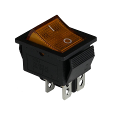 Клавішний перемикач ENERGIO KCD2-201N Yl/Bk ON-OFF 1 клавіша з підсвіткою