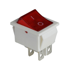 Клавішний перемикач ENERGIO KCD2-201N Rd/Wh ON-OFF 1 клавіша з підсвіткою