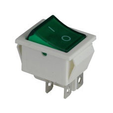 Клавішний перемикач ENERGIO KCD2-201N Gn/Wh ON-OFF 1 клавіша з підсвіткою