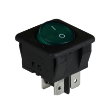 Клавішний перемикач ENERGIO KCD2-10-201 Gn/Bk ON-OFF 1 клавіша