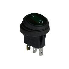 Клавішний перемикач ENERGIO KCD1-8-101WN Gn/Bk ON-OFF 1 клавіша з підсвіткою IP65